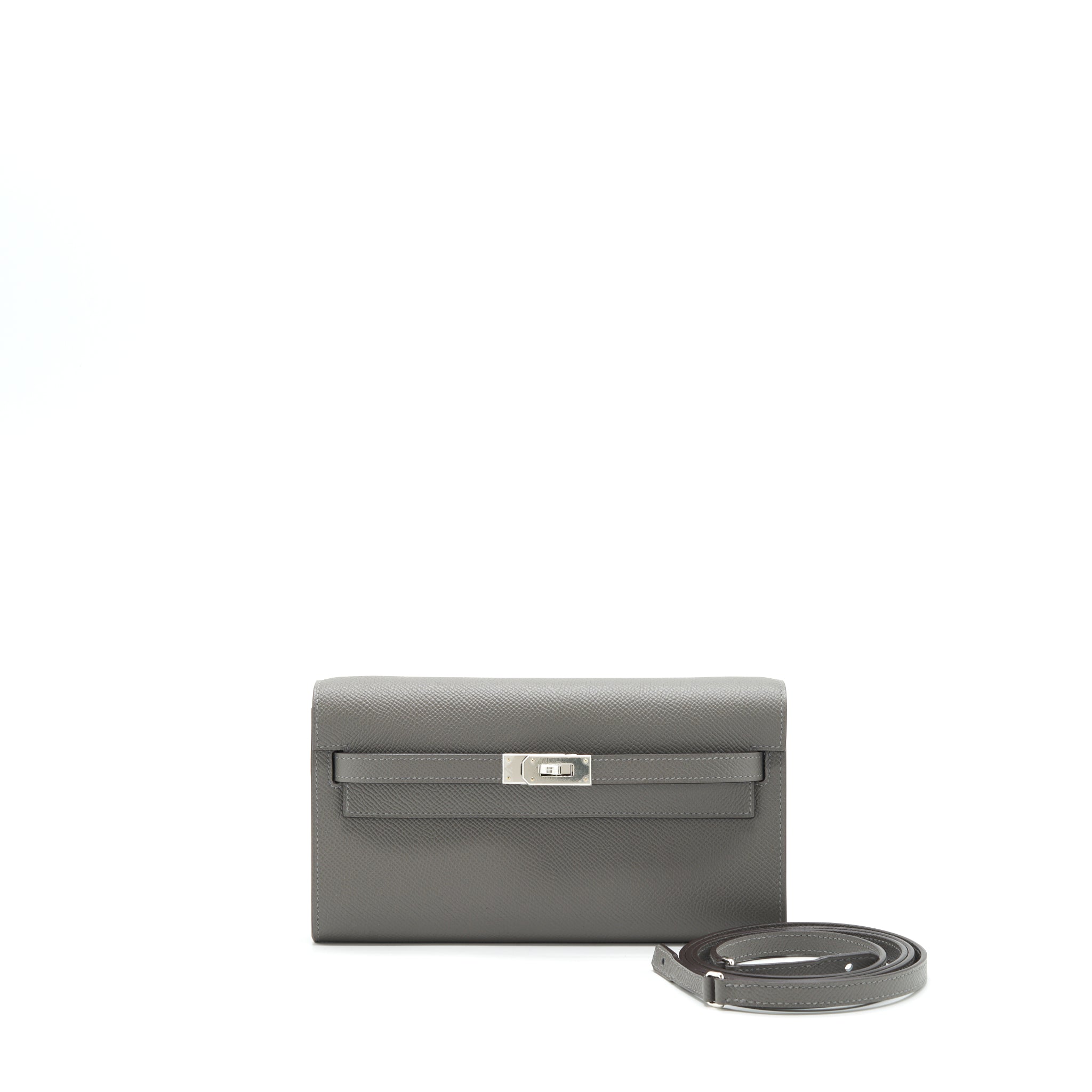 Hermes Kelly To Go Epsom Gris Meyer SHW Stamp U