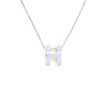 Hermes Pop H necklace Light purple SHW