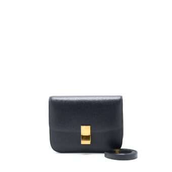 Celine Medium Classic Box Calfskin Liege Anthracite GHW