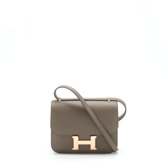 Hermes Mini Constance Epsom Gris Etain RGHW Stamp Y
