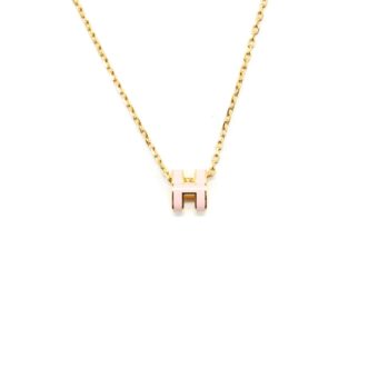 Hermes mini Pop H pendant Rose Dragee RGHW