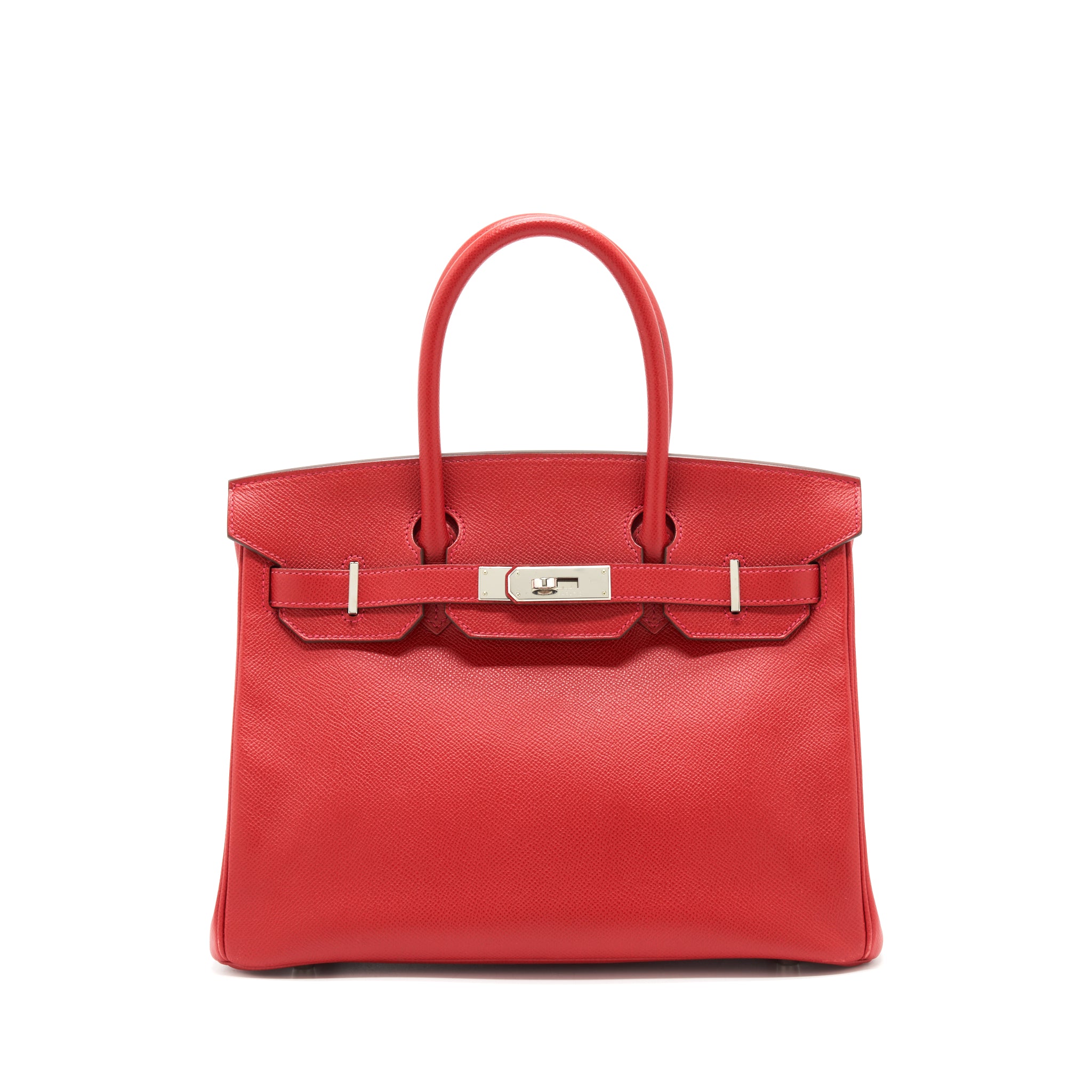 Hermes Birkin 30 Epsom Q5 Rouge Casaque SHW Stamp Square R
