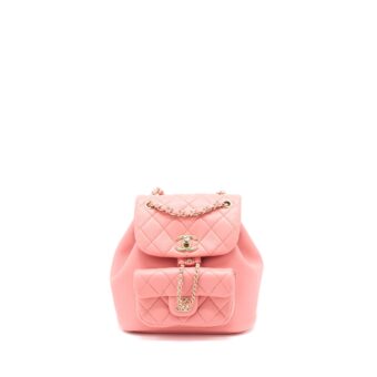 Chanel Duma Mini Backpack Lambskin Pink LGHW(Microchip)