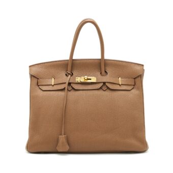 Hermes Birkin 35 Togo Brown GHW Stamp Square M