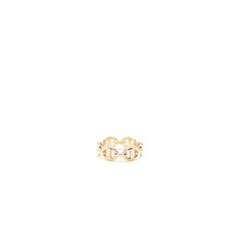 Hermes Size 52 Chaine D’ancre Enchainee Ring, Small Model Rose Gold