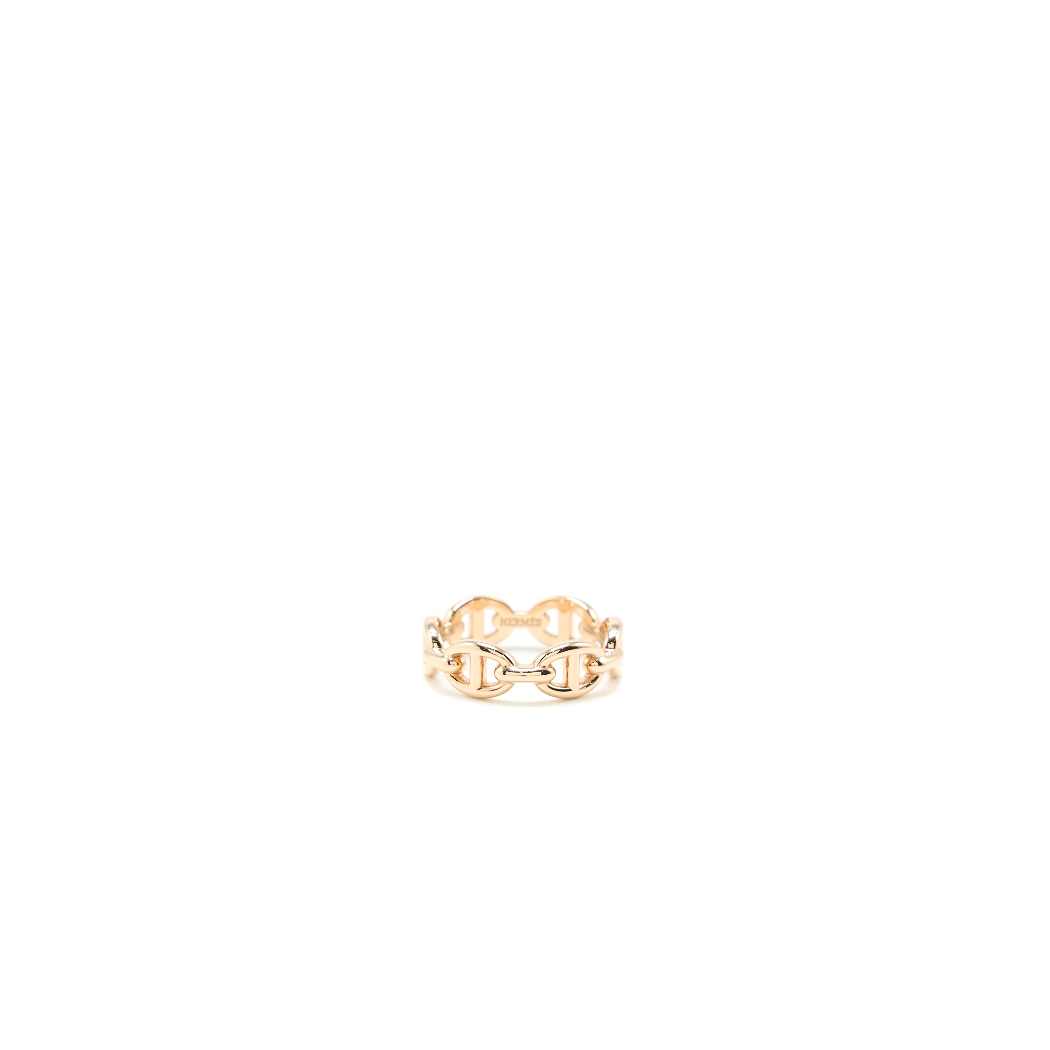 Hermes Size 52 Chaine D’ancre Enchainee Ring, Small Model Rose Gold