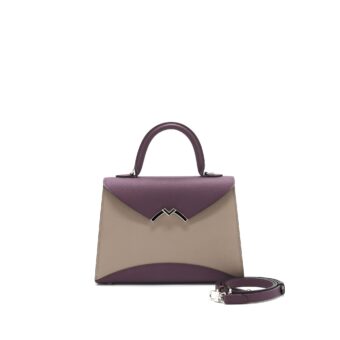 Moynat Gabrielle PM in Purple and Beige SHW