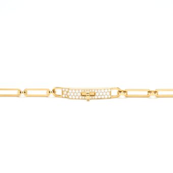 Hermes Kelly Chaine choker/Double Bracelet Yellow Gold Small Model