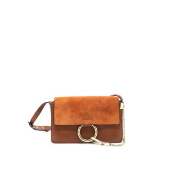 Chloe Faye Small Shoulder Bag Light Brown