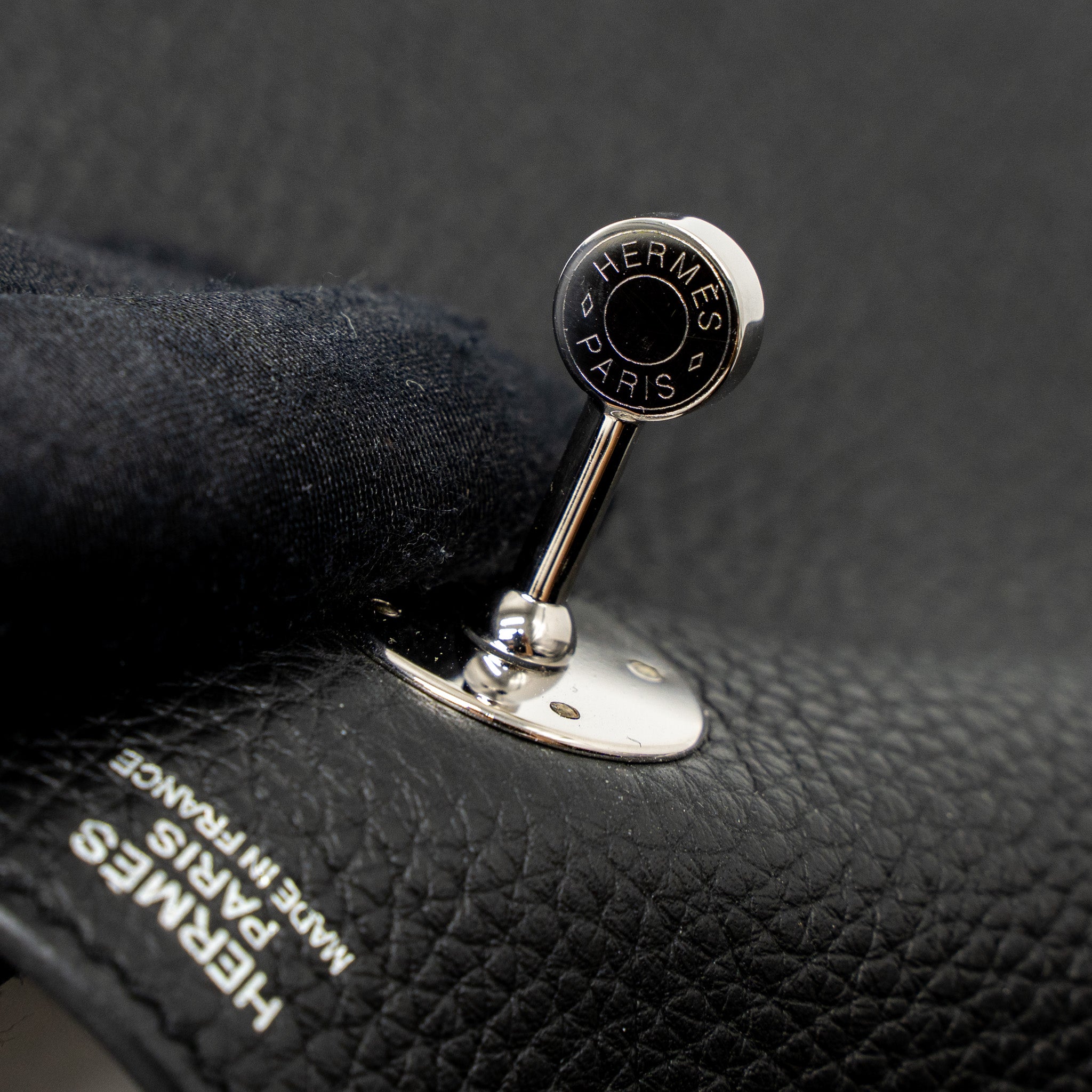 Hermes Lindy 30 Clemence Black SHW Stamp C - Image 9