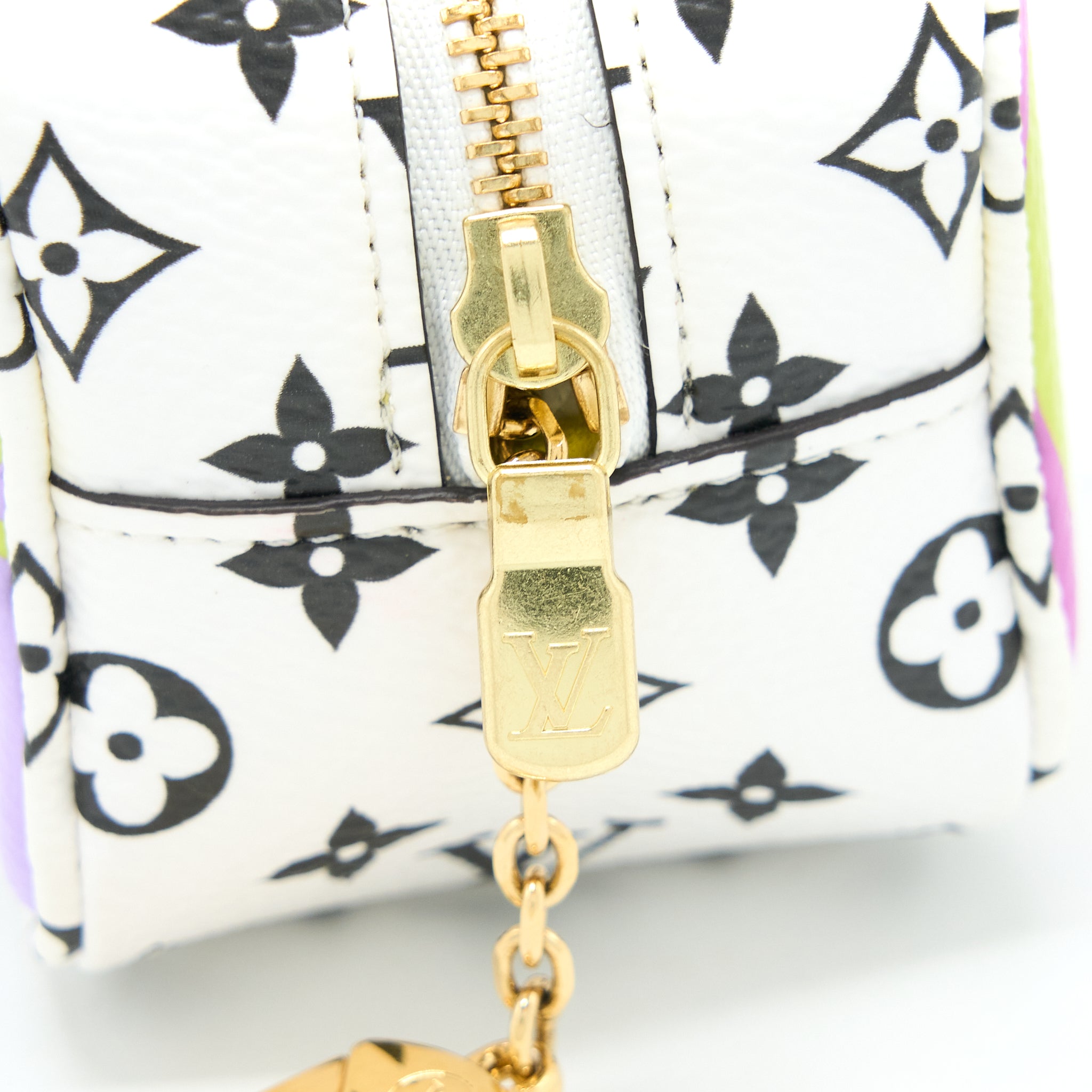 Louis Vuitton Key Chain Cube Coin Purse Multicolour Monogram Canvas GHW - Image 6