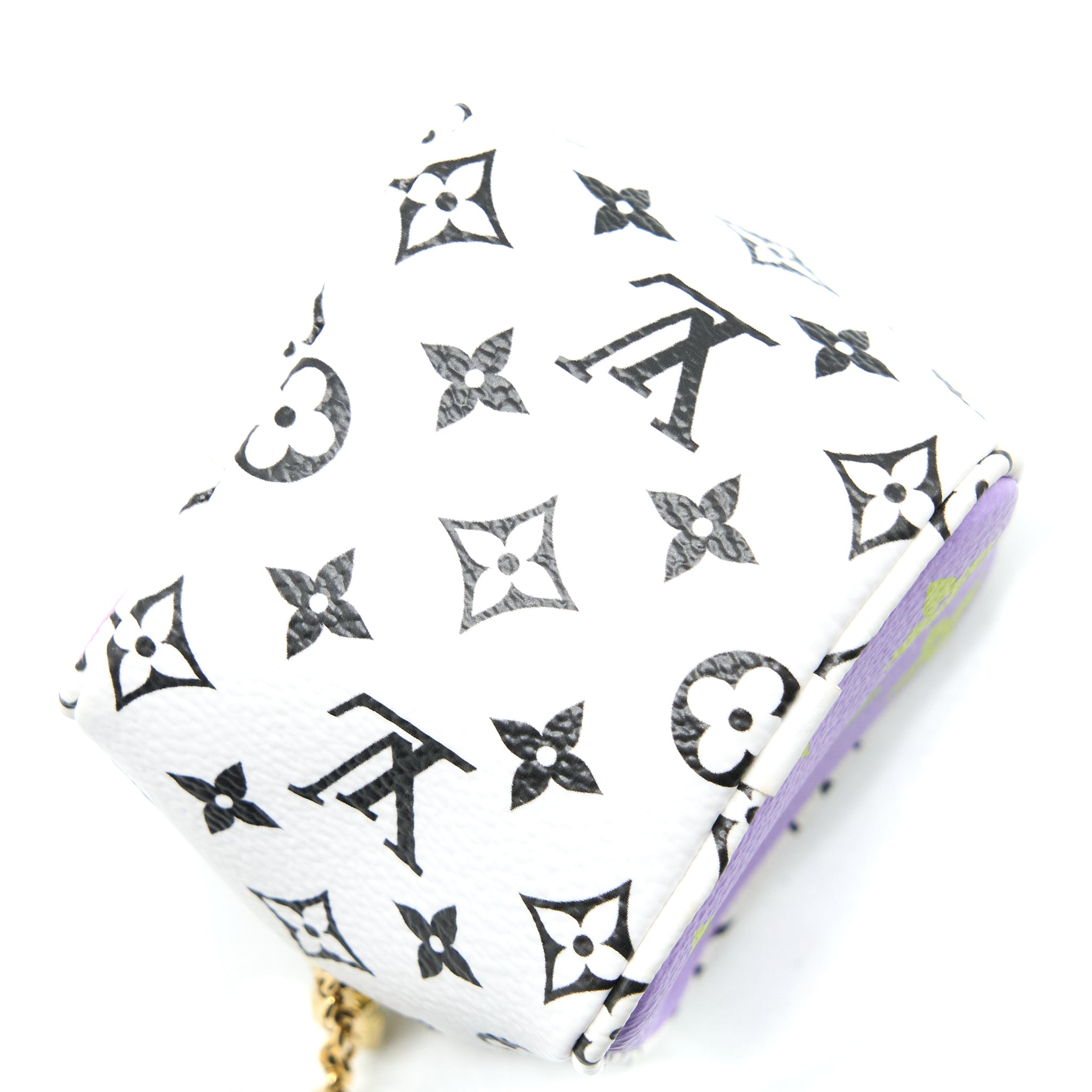 Louis Vuitton Key Chain Cube Coin Purse Multicolour Monogram Canvas GHW - Image 7