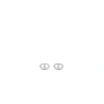 Hermes Farandole White Gold Earrings With Diamonds