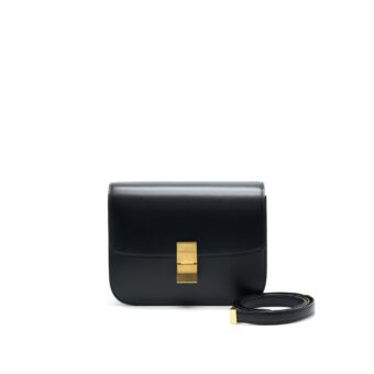 Celine Medium Classic Box Bag Black GHW new logo