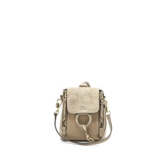 Chloe Mini Faye Backpack Light Grey