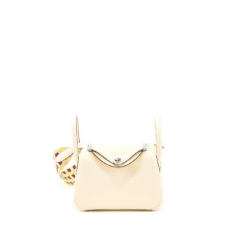 Hermes Mini Lindy Clemence Nata Multicolour Strap SHW Stamp U