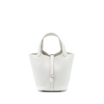 Hermes Picotin 18 Lock Bag 80 Gris Perle SHW Stamp U