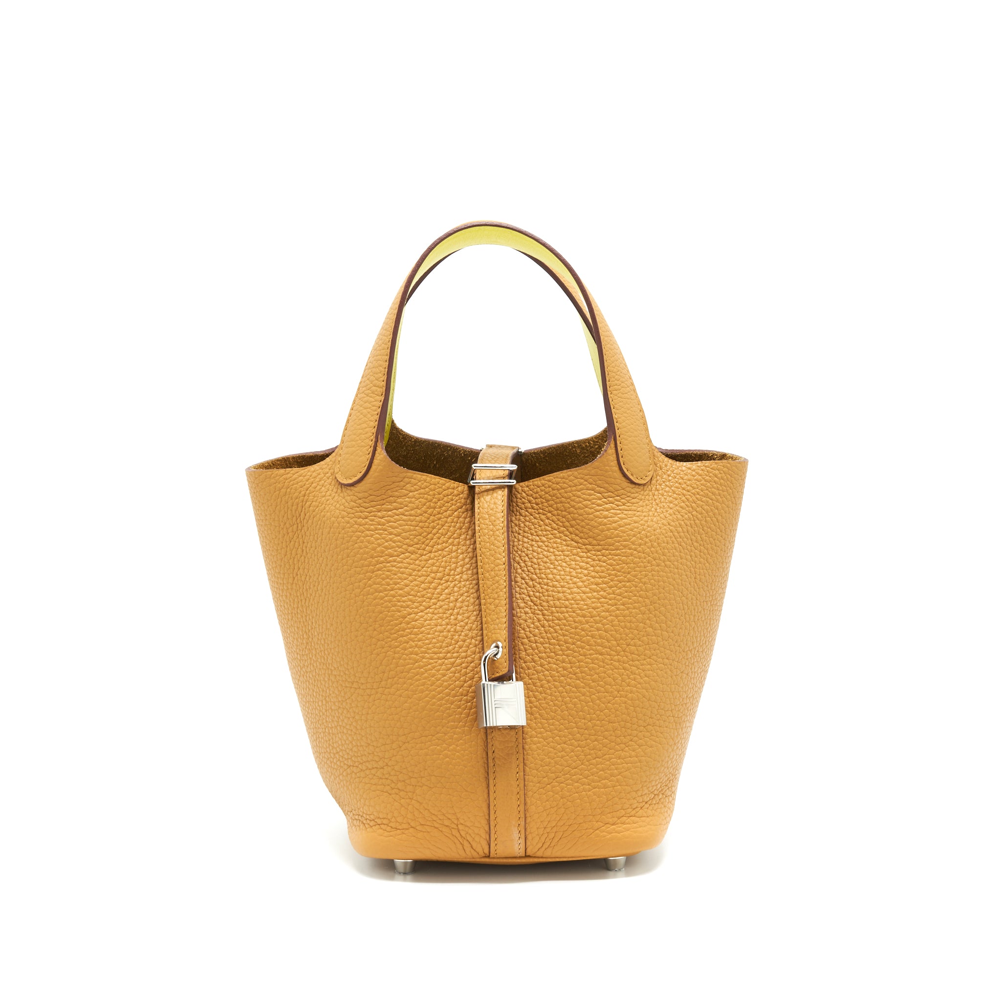 Hermes Picotin 18 Lock Bag Sesame/Lime SHW Stamp Y