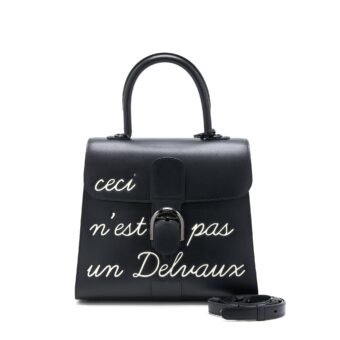 Delvaux L’humour Brillant Ceci N'est Pas Un Delvaux Bag Black