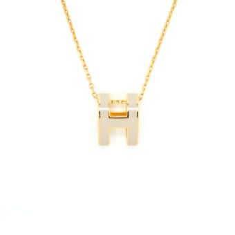 Hermes Pop H Pendant Marron Glace GHW