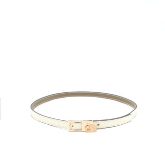 Hermes Size 80 Ceinture F Lucky 15 Swift/Epsom Nata/Etoupe RGHW