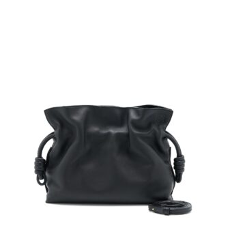Loewe Flamenco Medium Clutch Bag Black Nappa Calfskin GHW