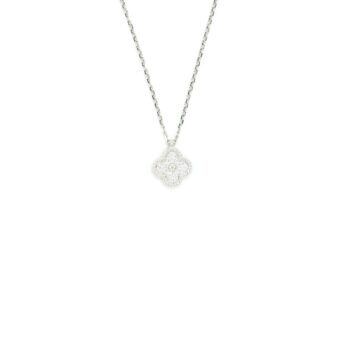Van Cleef & Arpels Sweet Alhambra Pendant White Gold Diamonds