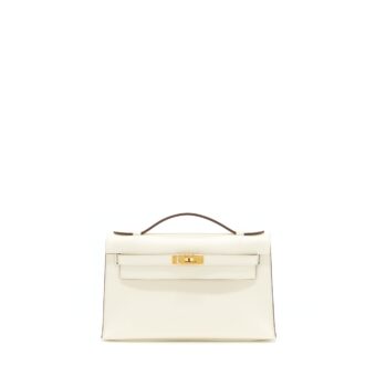 Hermes Kelly Pochette Swift Nata GHW Stamp Z