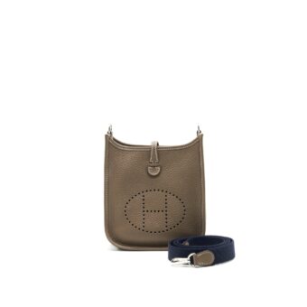 HERMÈS MINI EVELYNe ETOUPE WITH SHW