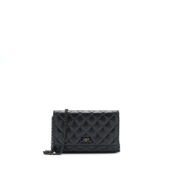 Chanel Reissue Wallet On Chain Aged Calfskin Black with Black Hardware