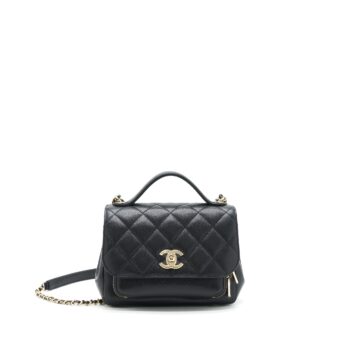 Chanel 22P Small Business Affinity Grained Calfskin Black LGHW (Microchip)