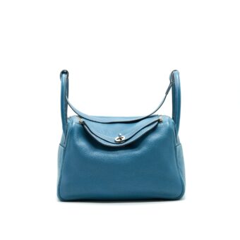 Hermes Lindy 30 Blue Jean SHW