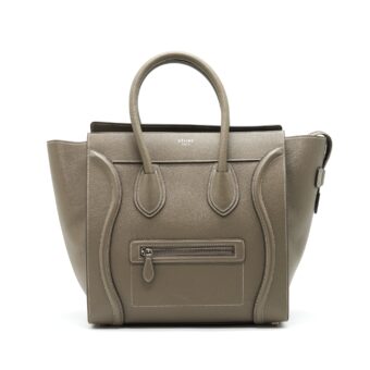 Celine Mini Luggage Bag Grey SHW