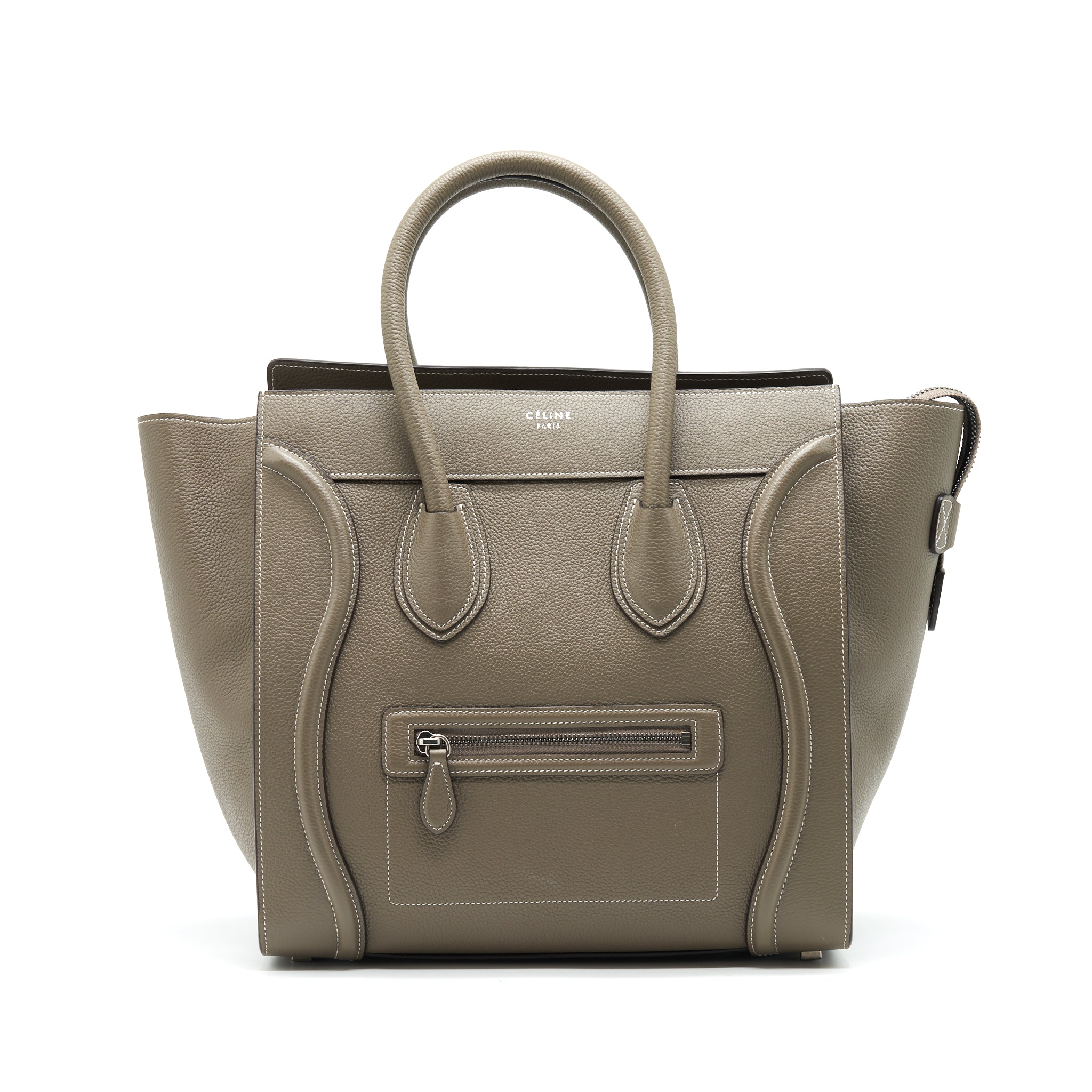 Celine Mini Luggage Bag Grey SHW