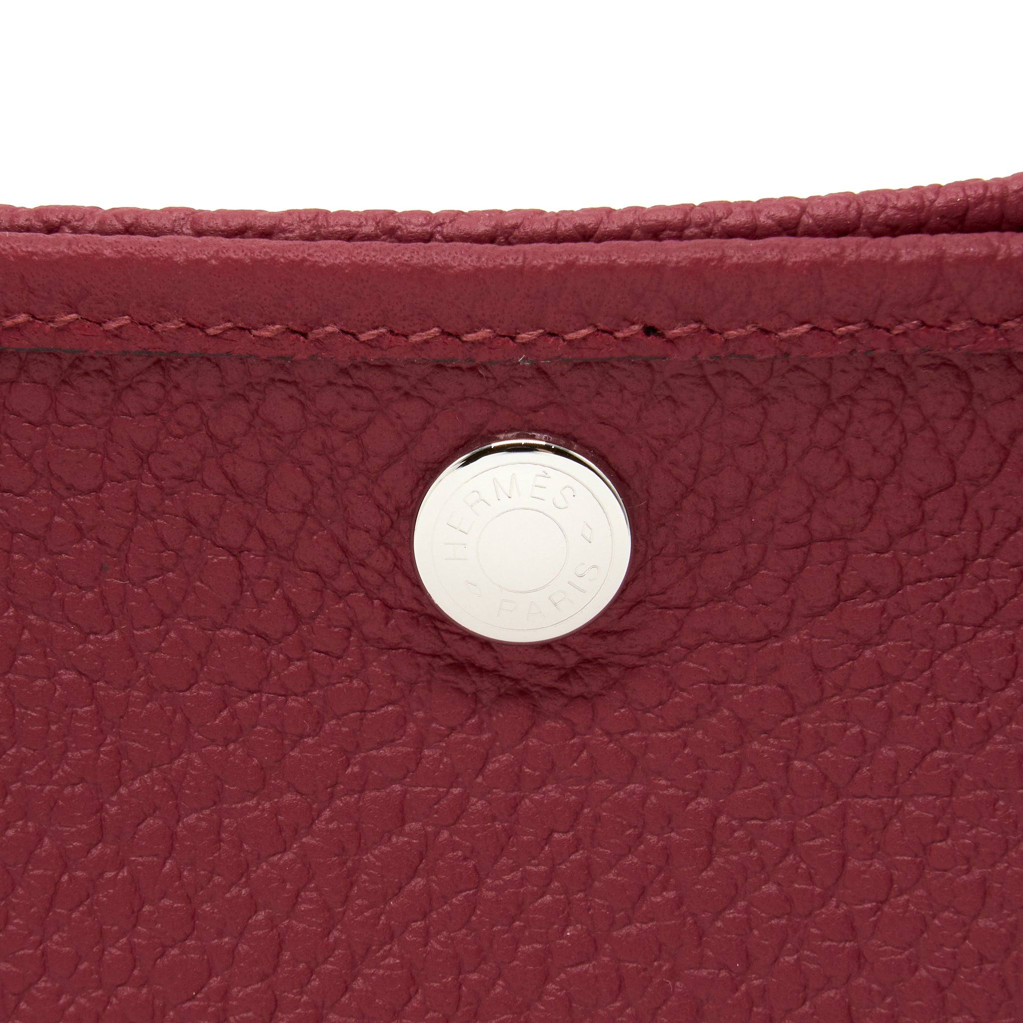 Hermes Garden Party 30 Country K1 Rouge Grenat SHW Stamp Z - Image 7
