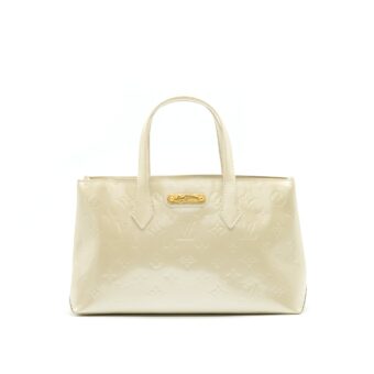 Louis Vuitton Beige Monogram Vernis Wilshire PM Bag