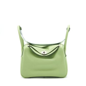 Hermes Lindy 26 Evercolor Vert Criquet SHW Stamp Z