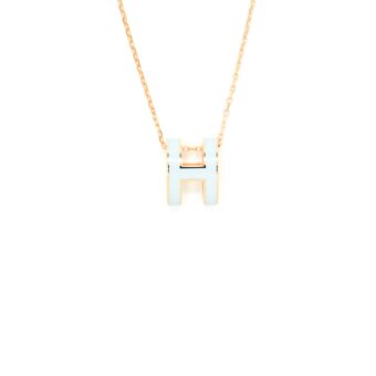 Hermes Pop H Pendant Blue Zephyr RGHW