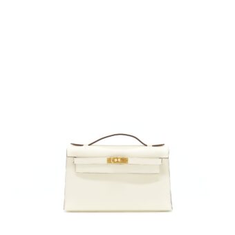 Hermes Kelly Pochette Swift Nata GHW Stamp Z