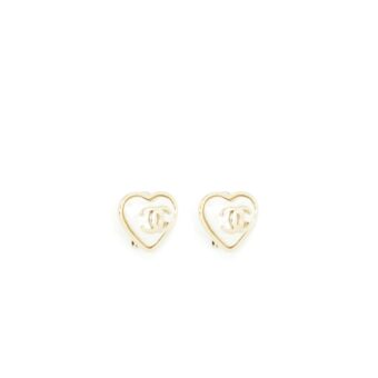 Chanel 22C Heart Earclip LGHW