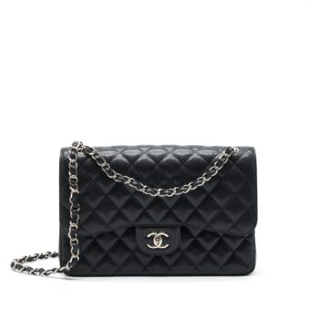 Chanel Jumbo Classic Double Flap Bag Caviar Black SHW