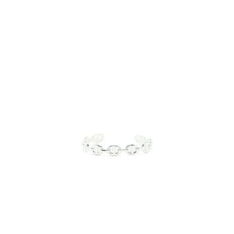 Hermes Size SH Chaine D’Ancre Enchainee Bracelet, Medium Model Silver