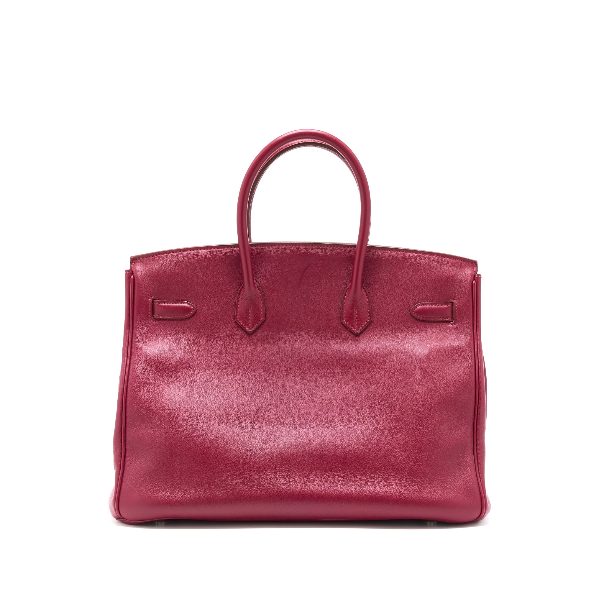 Hermes Birkin 35 Swift Rubis SHW Stamp Square O - Image 2