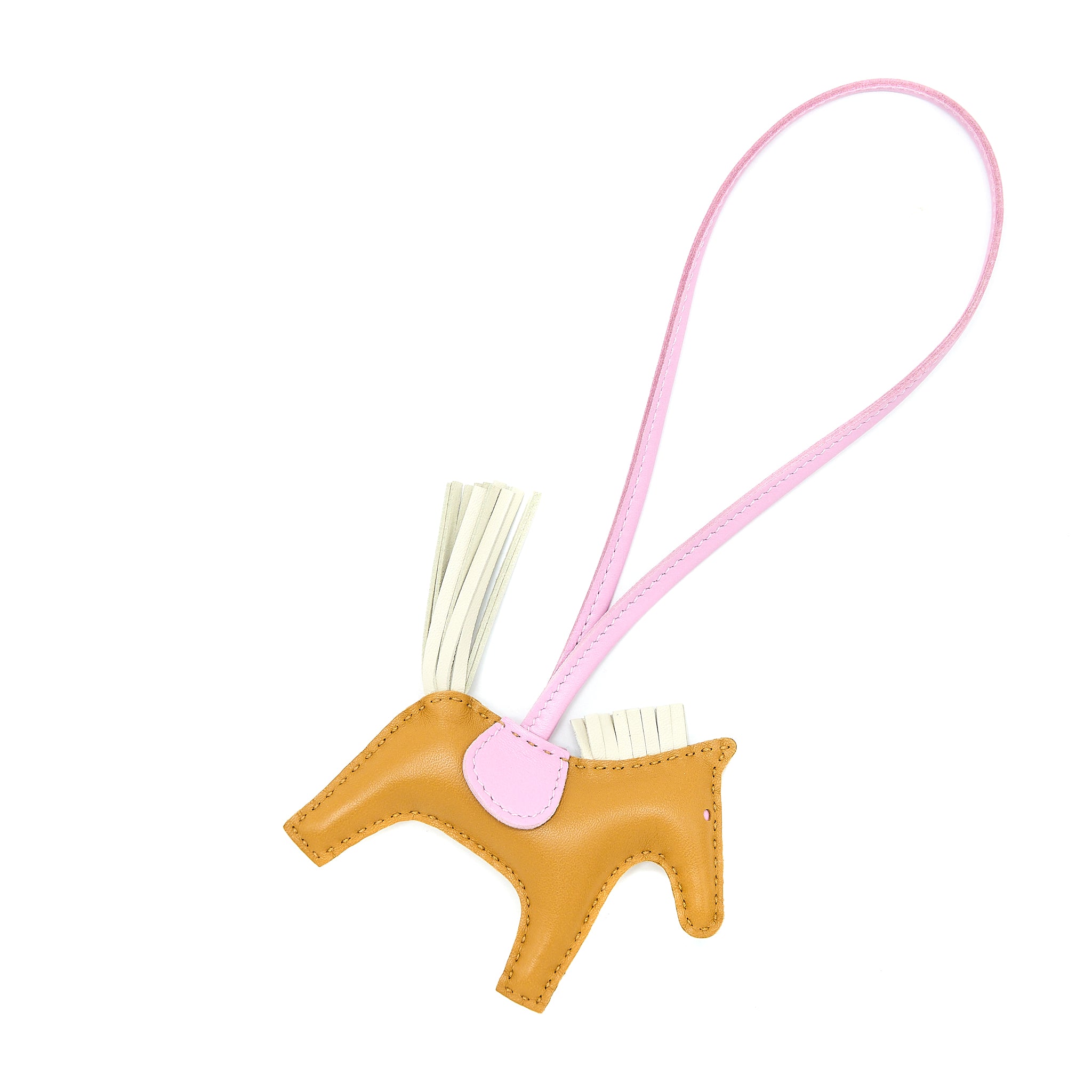 Hermes Rodeo PM Bag Charm Sesame/Mauve Sylve/Craie Stamp Z - Image 3