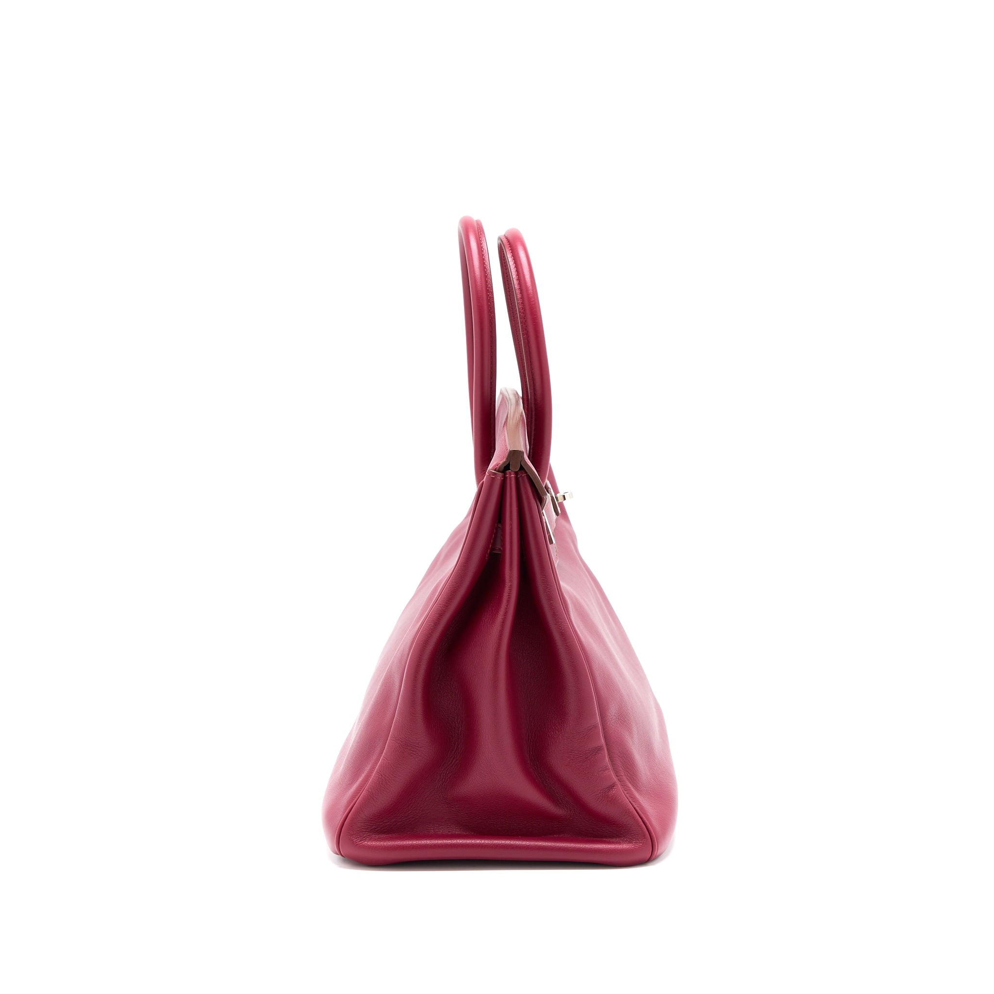 Hermes Birkin 35 Swift Rubis SHW Stamp Square O - Image 4