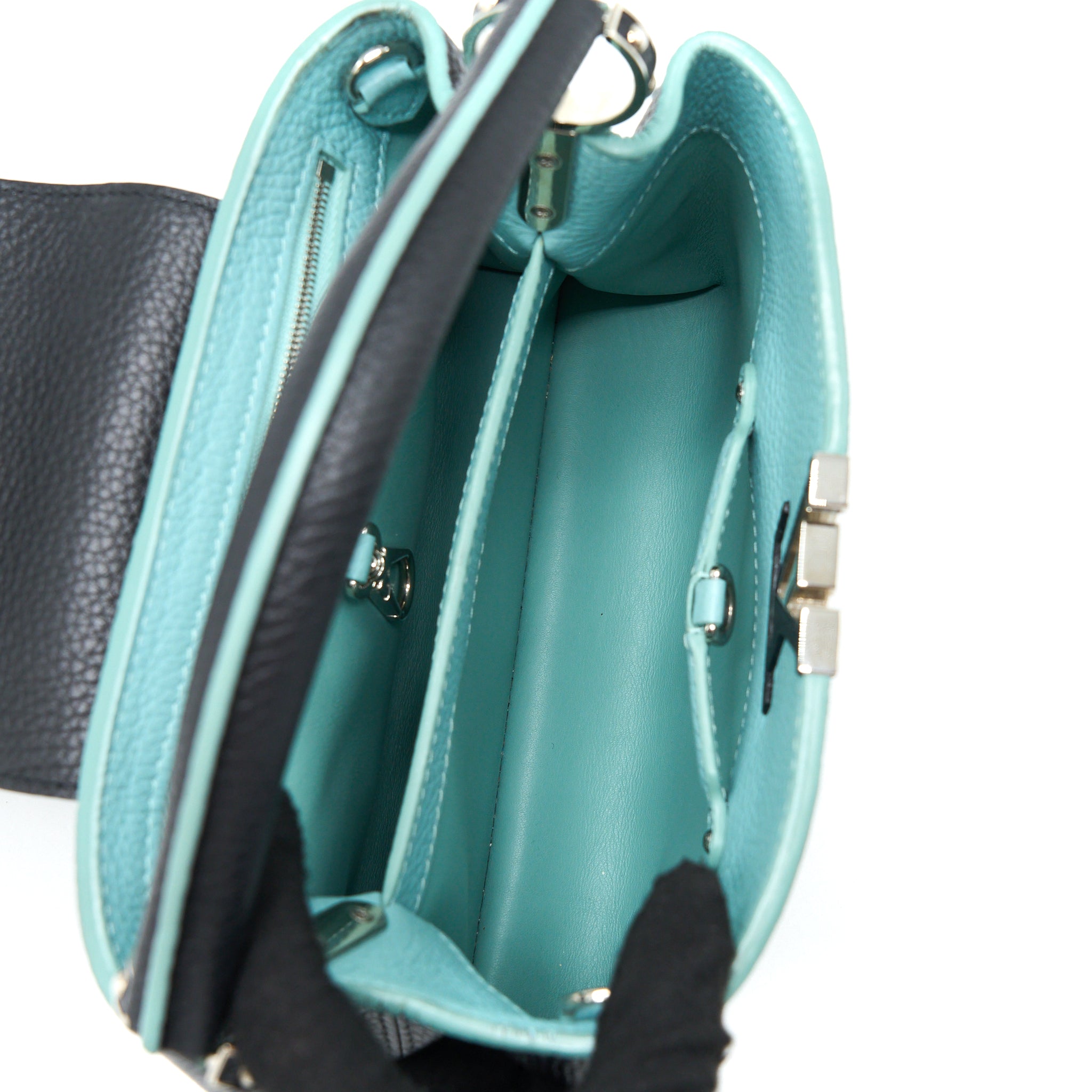 Louis Vuitton Capucines BB Taurillon Black/ Blue SHW - Image 6