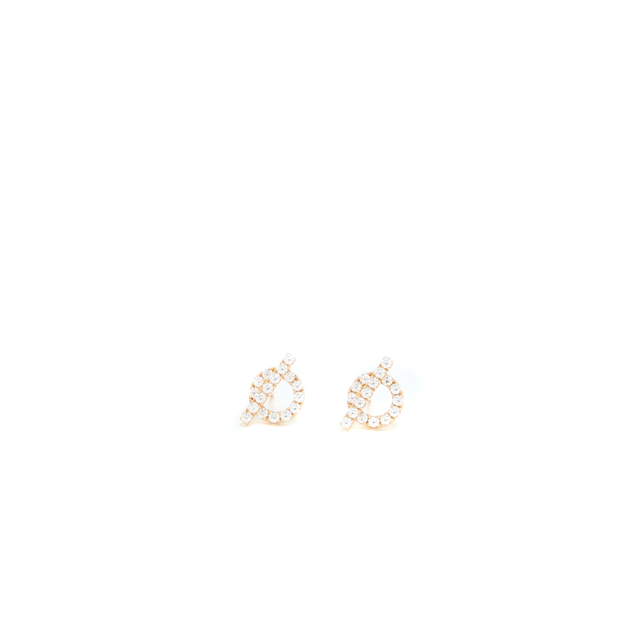 Hermes Finesse Earrings Rose Gold Diamonds