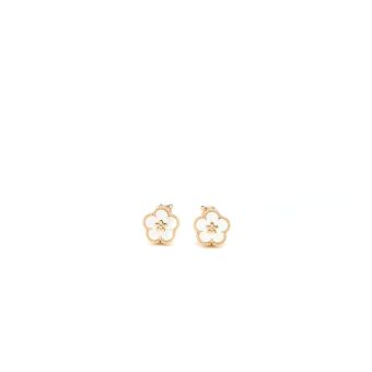 Van Cleef and Arpels Lucky Spring Earrings Plum Blossom Mother of Pearl/18k Rose Gold