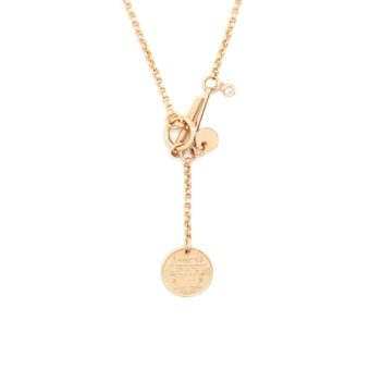 hermes Ex-libris small modal pendant Rose gold