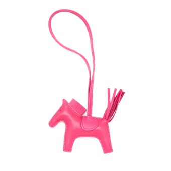 Hermes Rodeo PM Bag Charm Rose Mexico Stamp Y